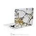 TopCase 2 in 1 Retina 13-Inch White/Gold Marble Rubberized Hard Case and Keyboard Cover for MacBook Pro 13