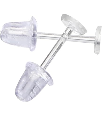 Silicone Earrings 18G Clear Plastic Hoop Retainers