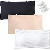 ABTRAV Teen Girls Strapless Bandeau Bra Seamless Underwear with 3 Invisible Strap Bralettes for Kids 10-18 Years