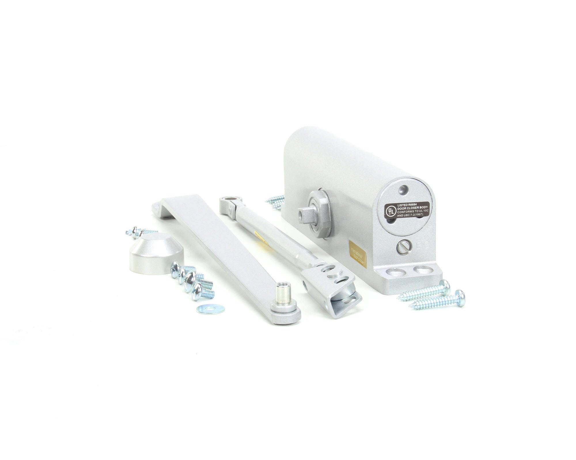 International Door Closer 883AL Door Closer Aluminum Finish Surface Mount Door Closing Mechanism