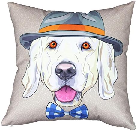 Fashion Bulldog Pug Husky Dog Cushion Cover Polyester Linen Pillowcase (No.12)