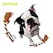 Petony Flossy Cotton Blend Color Dog Chew Rope Double Knot Tug Bone toy