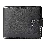 RFID Blocking Bifold Snap Closure Wallet With Coin Zipper Pocket For Men