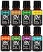 Earth Vibes Top 8 Essential Oil Set for Diffusers, 100% Pure Therapeutic Essential Oils for Relaxation & Wellness, Aromatherapy Oils Gift Set, Peppermint, Tea Tree, Lavender, Eucalyptus (8 x 10mL)