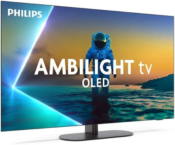 Ambilight 48OLED820 4K OLED Smart TV Display 48 Zoll mit P5 AI Picture, Titan TV, Dolby Vision und Dolby Atmos Sound, funktioniert mit Alexa und Google Assistant
