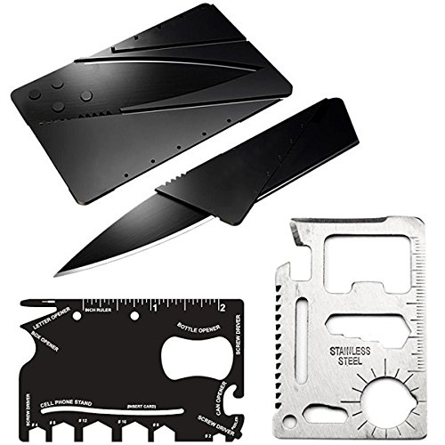 Credit Card Tool kits Survival Multi Tool Fits in Your Wallet Multitools bundle-3 for gift Aiervex