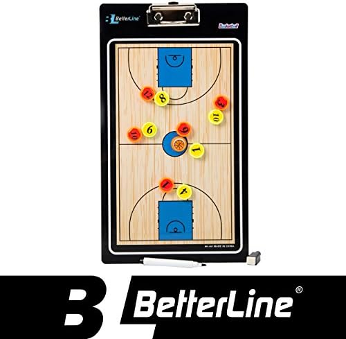 Premium Coaching Board by Better Line- Magnetic Double-Sided Dry-Erase Clipboard (Choose Basketball, Soccer, Volleyball or Handball) -Includes Magnets & Marker