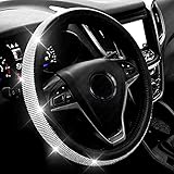 Diamond Leather Steering Wheel Cover with Bling