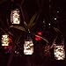 Homeleo 4 Pack 20 Led Warm White Waterproof Solar Mason Jar Light Lid with Hangers for Regular Mouth Mason Jar Outdoor Garden Backyard Christmas Halloween Decoration(Jars Not Included)