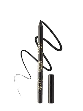 INCOLOR Long Lasting Waterproof Smudge Proof Glide Gel Eye Pencil/Kajal for Women, Rich Black Color, 1.2 Gram