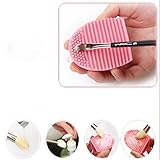 Lowpricenice Cleaning Glove MakeUp Washing Brush Scrubber Board Cosmetic Clean (Pink)