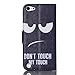 iPod Touch 6 Case, iPod Touch 5 Wallet Case, U-Gem star PU Leather Wallet Cover Case for Apple iPod Touch 5 Or iPod Touch 6, with SIM Card Adapter Kit+Screen Protector+Black Stylus (Angry face)