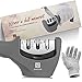 Kitchen Knife Sharpener - 3 Stage Knife Sharpening Tool Sharpens Chef's Knives - Kitchen Accessories Help Repair, Restore and Polish Blades Quickly, Food Safety Cut Resistant Gloves Included