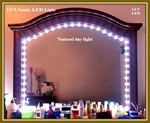 Hollywood Style Vanity Mirror With Lights Makeup Mirror Lights Anti-Glare Luxurious LED Lights for Vanity Mirror w/Touch Dimmer Switch All in One Kit Set (50pcs Bulbs - White 9.5ft )