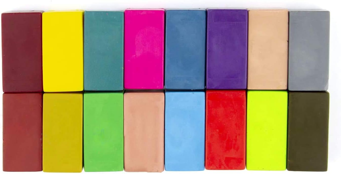 Azafran Organic Crayons Organic Block Crayons, 16 Colors Plant-Derived Ingredients, Non-Greasy, Eco Friendly, Food Grade Colors, For Toddlers, Fun With Playing and Stacking - 120 Grams - Image 5