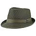 The Hat Depot Light Weight Classic Soft Cool Mesh Crushable Fedora hat (L/XL, Olive)
