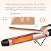 BESTOPE Curling Iron 1.25 Inch Ceramic Tourmaline Coating Curling Wand with Anti-Scald Insulated Wand Tip, 5 Heat Setting for All Hair Types(285 °F to 430 °F, Include Glove and Curl Clips)