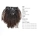 Lacer Ombre Remy Clip in Human Hair Extensions Afro Kinky Curly Clip 4B 4C Real Remy Natural Black Hair Extension Clip in Human Hair Two Tone T#1B/4 Dark Brown Color Full Head 18 Inch