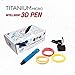 3D Pen for Kid (WHITE) - Doodle & create 3D model - USB 3D Printing Pen Compatible with PLA / ABS Filament + 3 Free Filament Refills + Free 3D model Stencil E-book