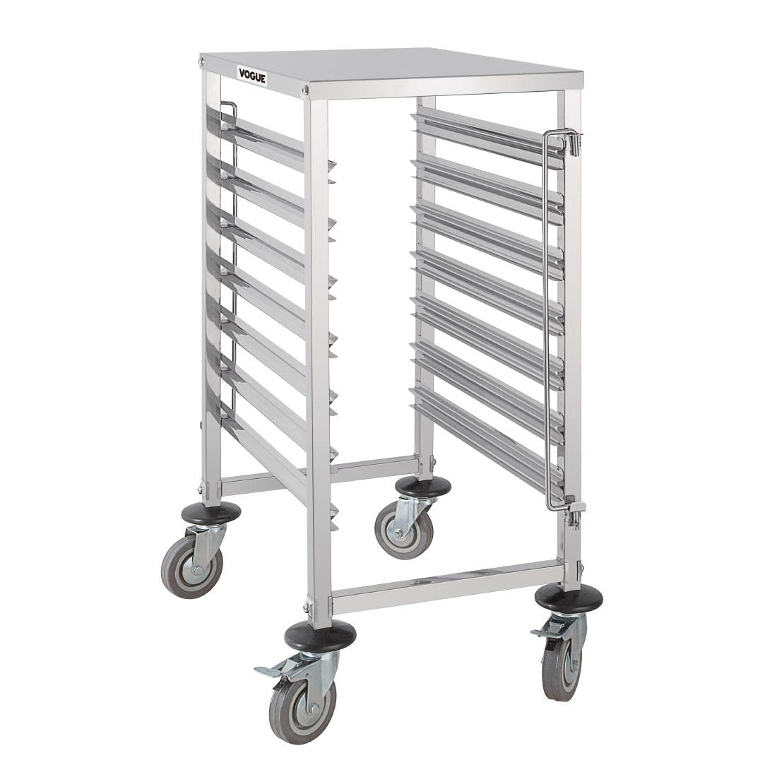 Vogue GG498 Gastronorm Racking Trolley 7 Level 900X380X557mm Catering, Silver