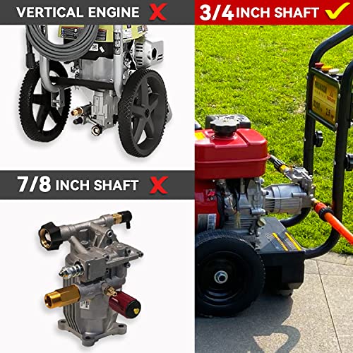 YAMATIC 3/4" Shaft Horizontal Pressure Washer Pump 3000 PSI 2.5 GPM
