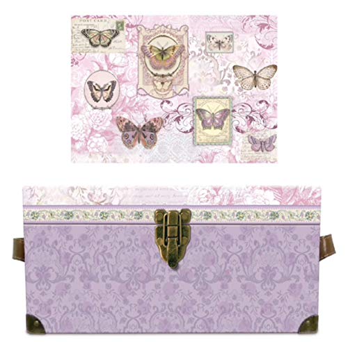 Ashland By Punch Studio Butterfly Decorative Storage Flat Trunk