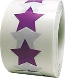 Lilac Colored Star Shape Stickers - 3/4