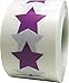Lilac Colored Star Shape Stickers - 3/4