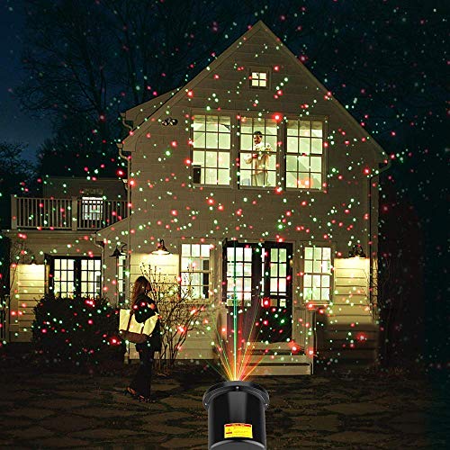 COOWOO Christmas Laser Lights, Star Laser Projector Light Show for Outdoor Decorations, Waterproof Landscape Lighting for Christmas and Holidays - Thumbnail 4