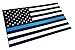 Thin Blue Line Reflective 3.5 X 2 Decal Sticker United States Us Flag Tactical Police Law Enforcement