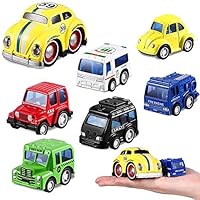 H2solution Vehicles Toys with Play Mat, 6 Mini Cars, 28 Road Signs and Playmat, Mini Diecast Cars Play Sets, Toy Trucks, Perfect Toy Cars Party Supplies（Type 1