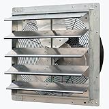 Iliving 20 Inch Variable Speed Shutter Exhaust Fan, Wall-Mounted, 20"