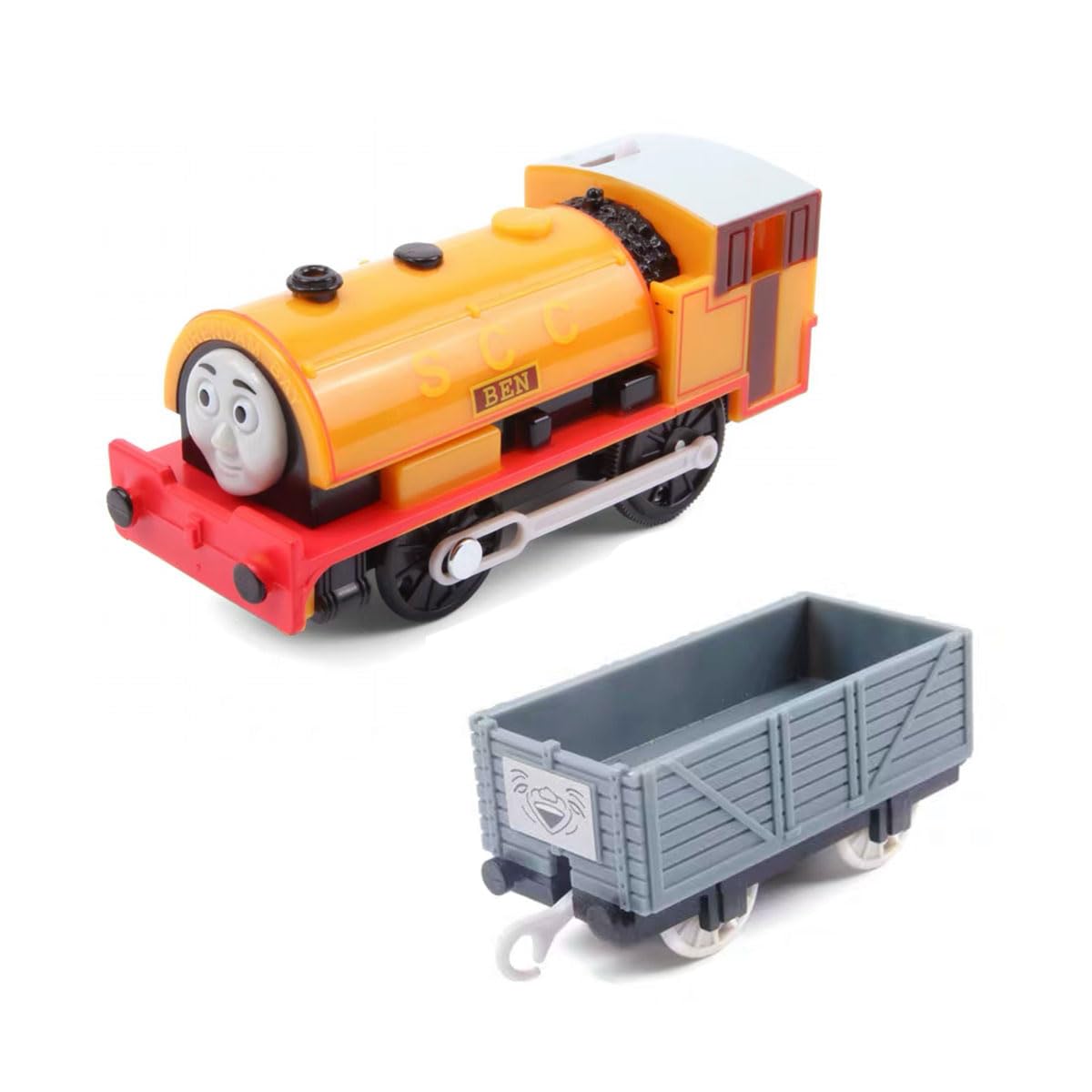 LATUROP Th-omas and Friends Train Plastic Electric Master Battery Powered Toy Set Kids Boys Girls (Ben Train Set)