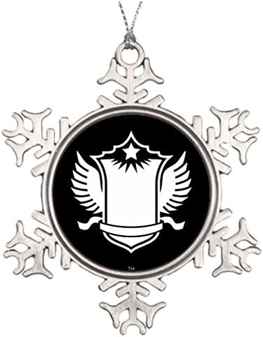 Xmas Trees Decorated EA Games Shield With Wings Snowflake Ornaments Christmas