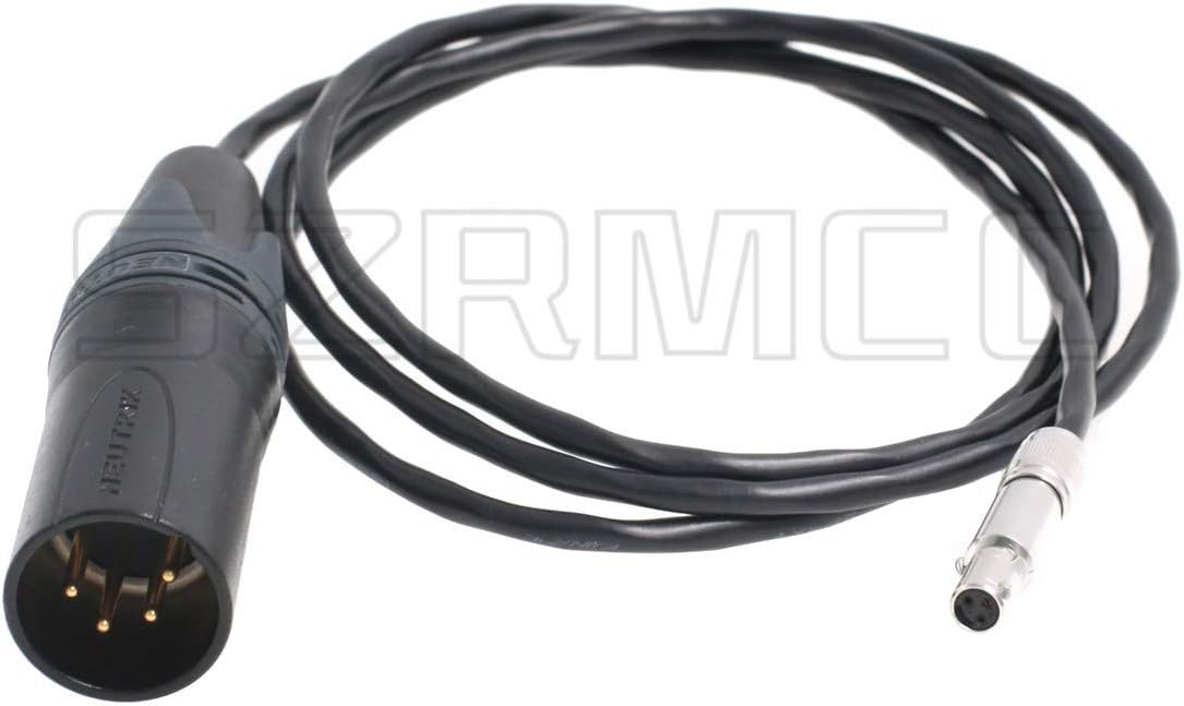 SZRMCC XLR 4 Pin Male to 3 Pin Female Power Cable for Odyssey7Q 7Q+ 7 Monitor,Apollo Monitor, Red - Image 5