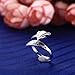 Merdia S925 Sterling Silver Fox Love Adjustable Ring for Women [Jewelry]