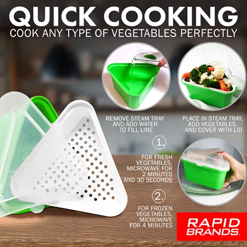 Rapid Veggie Steamer Microwave Fresh & Frozen Vegetables in Less Than