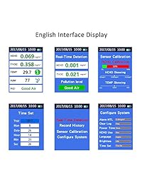 qooarker, Multi probadores detector de calidad del aire interior precisa pruebas formaldehído (HCHO) monitor con Temp Hum aqi tvoc prueba medidor de calidad de aire de mano para coche al aire última intervensión detección