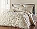 Unique Home 8 Piece Reversible Pinch Pleat Comforter Set Fade Resistant, Taupe, King