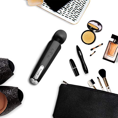 Grectek Wireless Full Body Wand Massager with Separate Electrical Motor,Handheld Waterproof Massager 20 Patterns,Therapeutic Powerful and Rechargeable for Stress Relief (Black) - Thumbnail 5