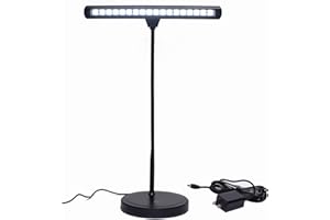 LED Piano Lamp 18 LED Light Arm Adjustable for Piano, Electric Keybords, Desk, Working, Reading, Sewing, Crafting, USB Cable 