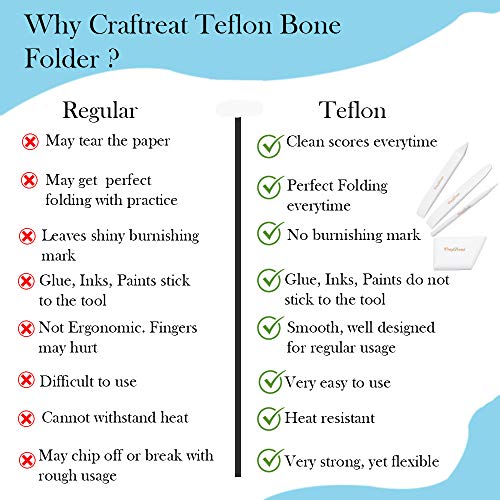 CrafTreat Teflon Bone Folder and Scoring Tool Set