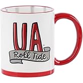 Glory Haus Collegiate Jumbo Coffee or Soup Mugs, Hand Painted 16oz Ceramic (Alabama Roll Tide)