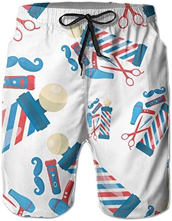 TJI SHORT Barber Tool Canvas Mens Swim Trunks Casual Quick Dry Board Shorts