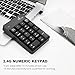 Wireless Numeric Keypad, Vive Comb External Number Pad Portable Numpad with 2.4G Mini USB Receiver for Laptop, Desktop, PC, Notebook-Black