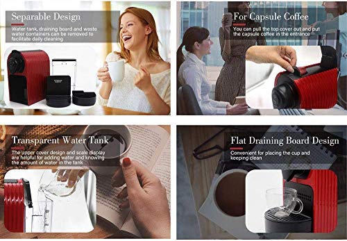YAeele Kaffeemaschine, Italienisch Kapsel Kaffeemaschine, Haushaltsbüro Automatische kleine Kapsel Kaffeemaschine… – Bild 4