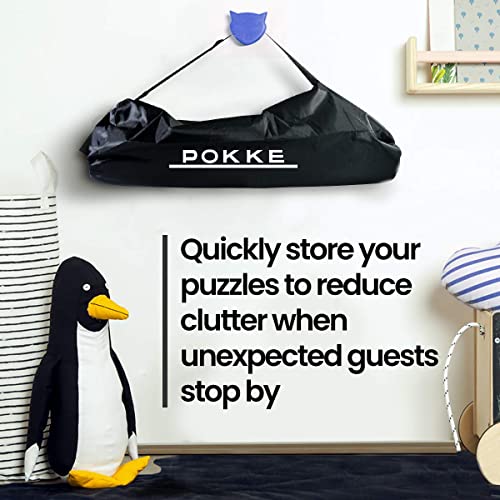 Pokke Puzzle Mat Roll Up 2000 Pieces Jigsaw Mat Roll Up 46 x 26 Inches, Includes Foam Tube