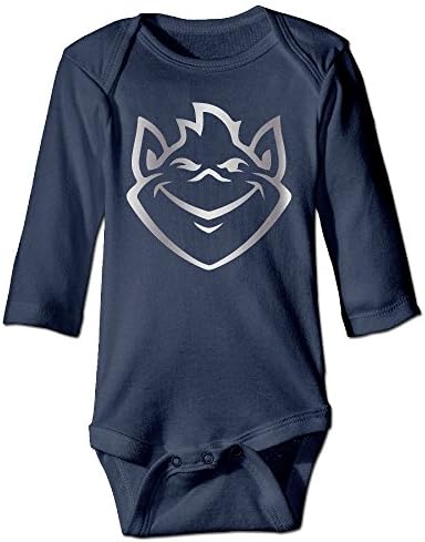 Baby Boys Girls Saint Louis Billikens Platinum Logo Long-sleeve Romper Jumpsuit