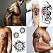 Kotbs 4 Sheets Mix Large Totem Tattoo Sticker Body Art Make up for Men Women Temporary Tattoos Waterproof Transfer Paper
