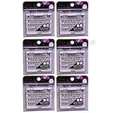 (6 Pack) ARDELL Professional Double Individuals Knot-Free Double Flares - Medium Black